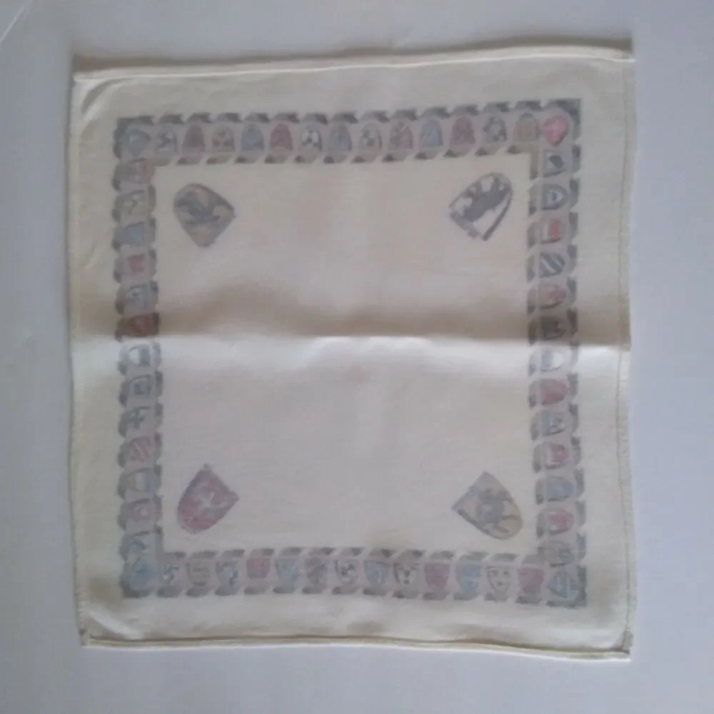 VIntage German Linen Napkin Set Coat Arms 6 Flag Crest Shield Cities Octoberfest